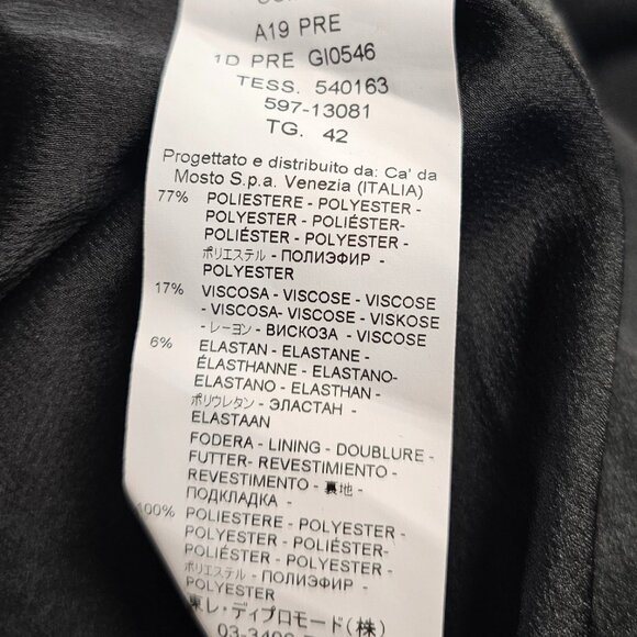 Seventy Sergio Tegon Open Front Cape, Cardigan, Black, Blazer, IT 42/US 6-8 - Picture 5 of 10